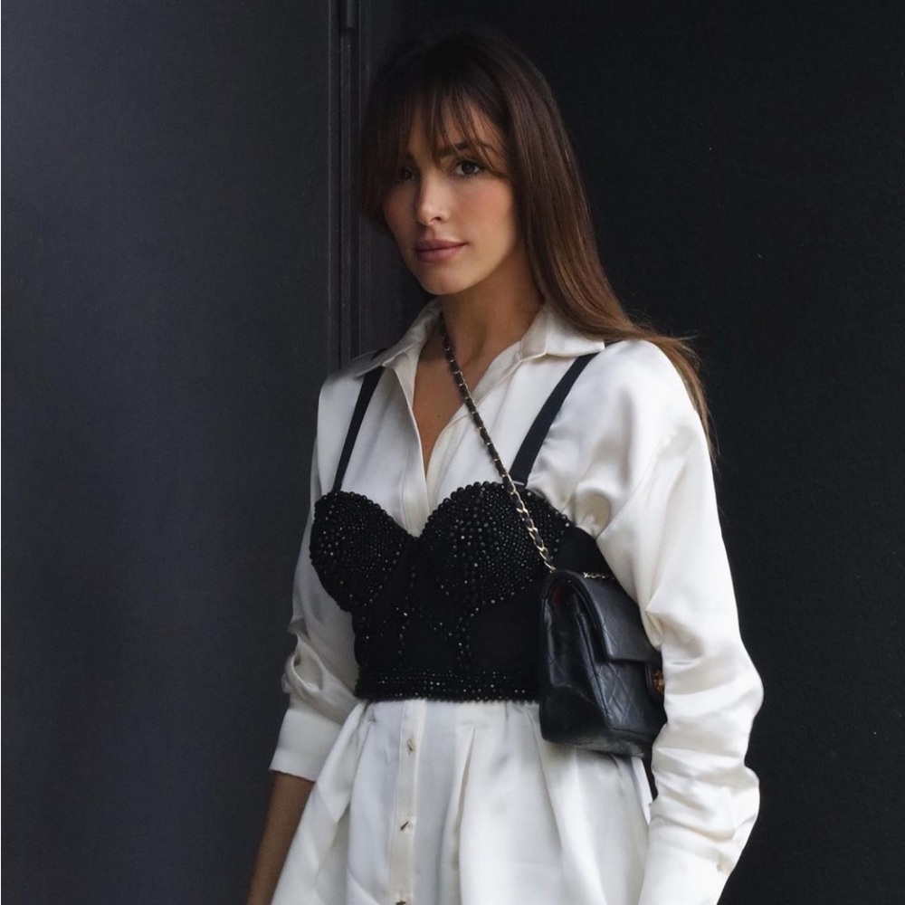 Zara satin effect shirt dress